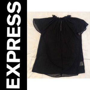 Express Sheer black blouse 2020